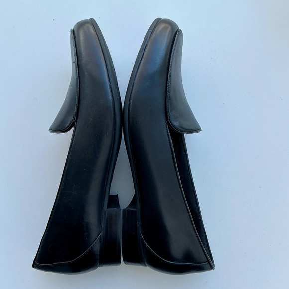 Classic 100% Black Leather Loafers Unstructured Clarks  Arch Support NWOT - Picture 8 of 11
